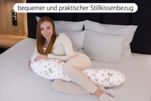 Stillkissenbezug 170 cm - Wechselbezug mit Motiv, 100 % Baumwolle mit Reißverschluss